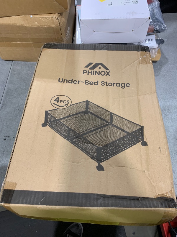 Photo 1 of Under Bed Storage, Under the Bed Storage Containers with Wheels, Under Bed Shoe Storage Organizer Drawer for Bedroom Clothes Shoes Blankets -4Pack