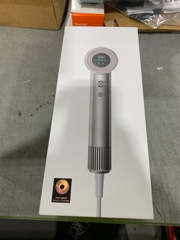 Photo 1 of Hair Dryer, 150000RPM High-Speed Hairdryer for Fast Drying, Low Noise, HD Display, 5 Temps & 2 Speeds, 500 Million Negative Ionic Blow Dryer with Diffuser & Nozzle for Home and Travel Salon, Gold