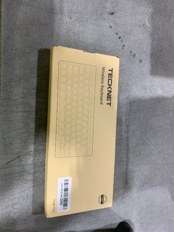 Photo 1 of TECKNET 2.4G Wireless Keyboard - Mini Compact Keyboard with Media Hotkeys, 12-Month Battery Life, Compatible with PC, Desktop, Laptop, Smart TV - Black
