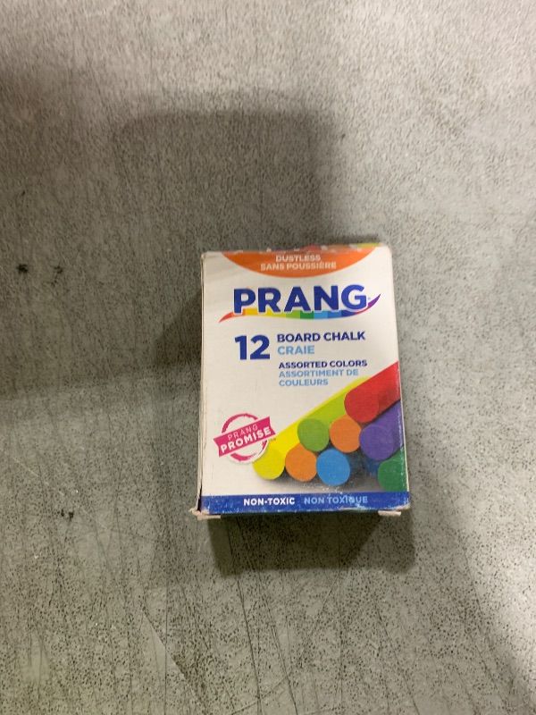 Photo 1 of Prang Board Chalk, Assorted Colors, 12 Count