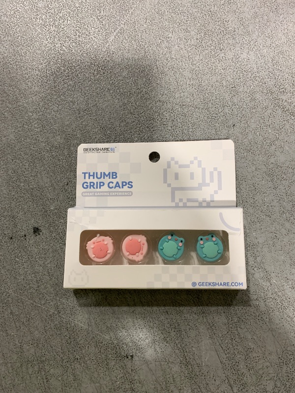 Photo 1 of GeekShare Cute Animal Theme Silicone Joy Con Thumb Grip Caps,Joystick Cover Compatible with Switch/OLED/Lite,4PCS - Frog & Axolotl (for Switch/OLED/Lite)