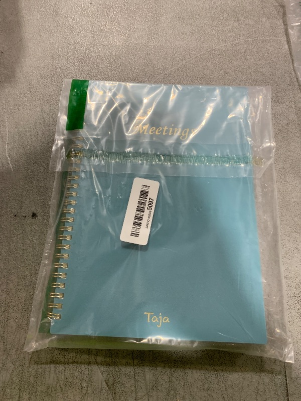 Photo 1 of Meeting Notebook for Work Organization - Work Planner Notebook with Action Items, Agenda Planner for Note Taking, 160 Pages (6.9" X 9.9") Project Organizer for Men & Women - Blue
