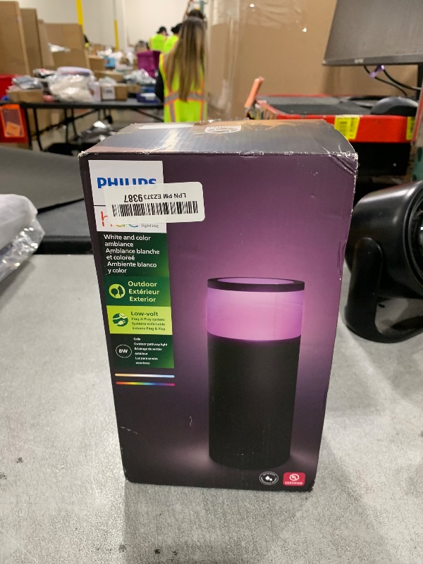 Photo 1 of Philips Hue Calla Outdoor Smart Pathway Light - White & Color Ambiance LED Walkway Lights - Low Voltage Lighting - 1 Pack - Requires Bridge and Power Supply - Control with App and Voice - Weatherproof