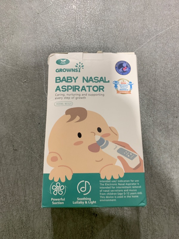 Photo 1 of GROWNSY Nasal Aspirator for Baby, Electric Baby Nose Sucker with Larger Suction Chamber and More Powerful Suction, Automatic Nose Cleaner with Music and Light Soothing Function