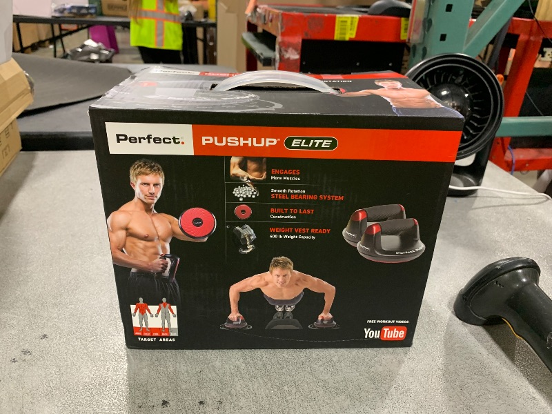 Photo 1 of Perfect Pushup Elite - Rotating Handle Design with Steel Ball Bearings for Smooth, Effortless Handle Rotation - Ergonomic Grips, 8" Base & Textured, Non-Slip Bottom Treads - Supports up to 400lbs