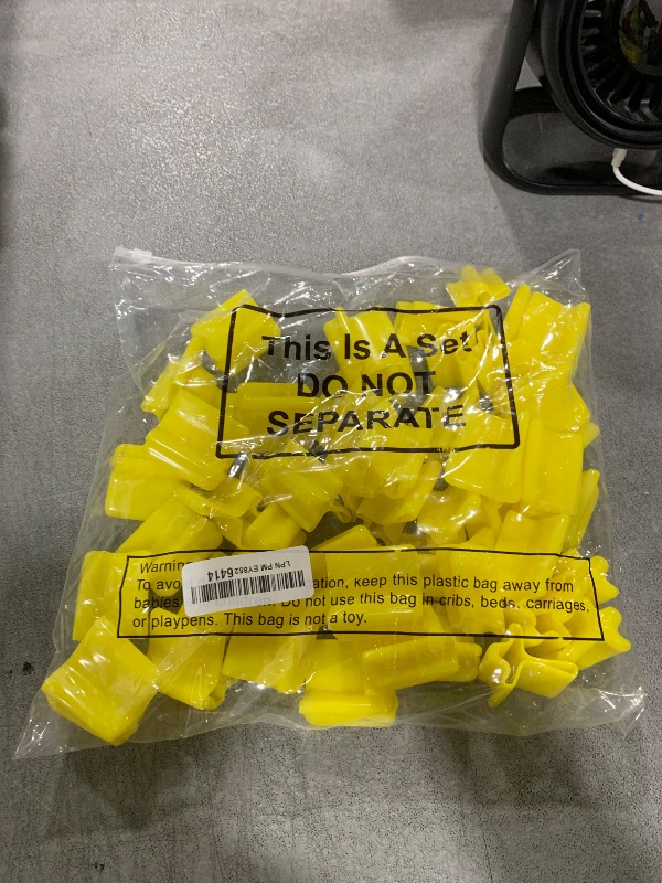Photo 1 of Juexica 50 Safe T Post Cap T Post Vinyl Safety Cap T Post Topper (Yellow)