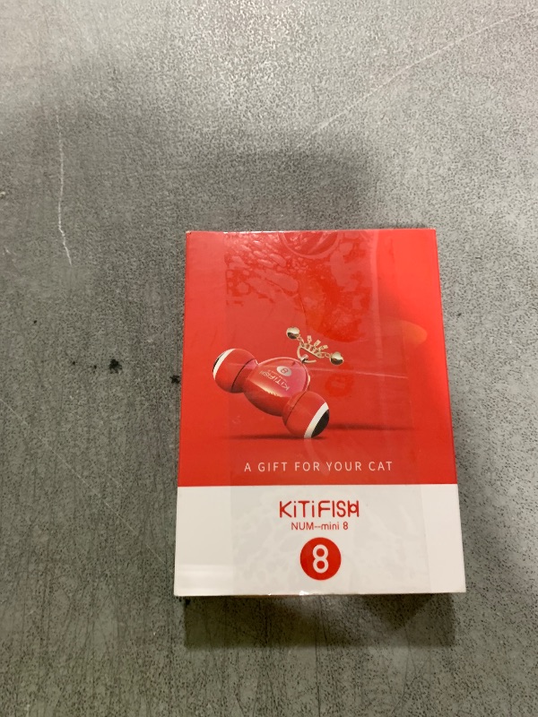 Photo 1 of Duasdne Interactive Cat Toys The Kitifish Rechargeable Automatic Cat Toy for Indoor Cats with Feather and Bell Fast Rolling on Hard Carpet Motion Activate Kitten Toys