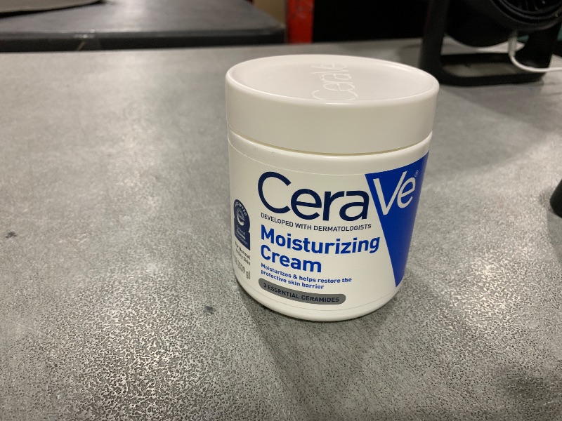 Photo 1 of CeraVe Moisturizing Cream, Body and Face Moisturizer for Dry Skin, Body Cream with Hyaluronic Acid and Ceramides, Daily Moisturizer, Oil-Free, Fragrance Free, Non-Comedogenic, 19 Ounce