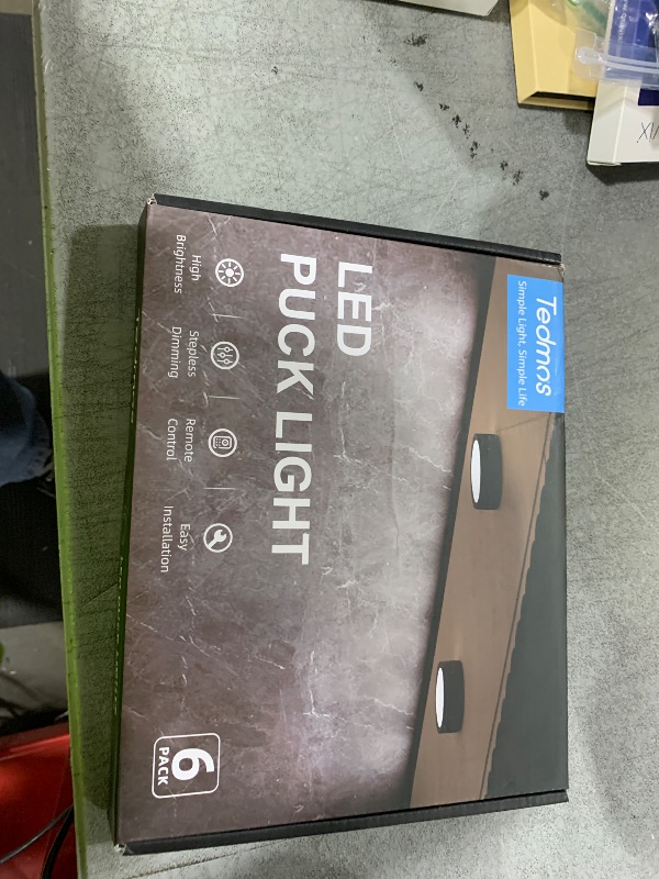 Photo 1 of USB Rechargeable RGB Puck Lights with Remote, 2400mAh Color Changing Battery Powered Tap Light Classroom Magnetic Push light Stick On Closet lamp Wireless LED Shelf Lighting Under Cabinet Touch Lights