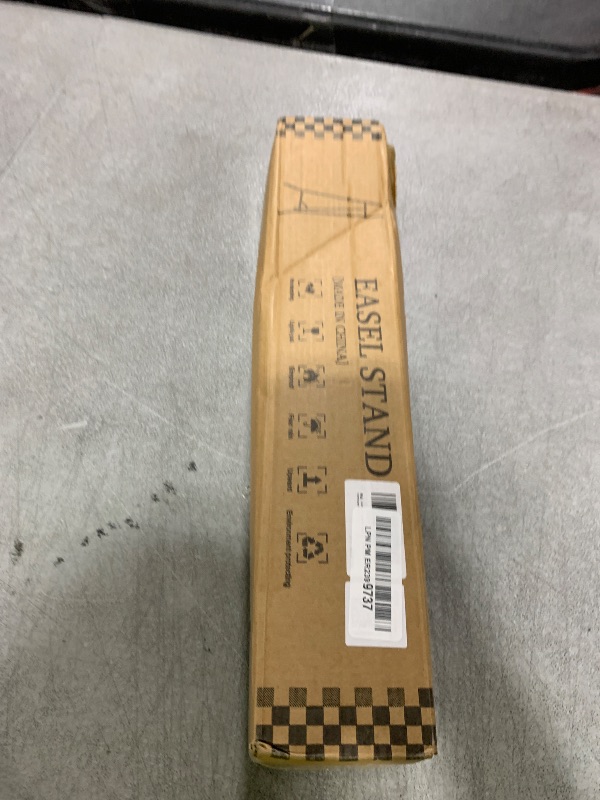 Photo 1 of Gold Easel Stand for Sign - Heavy Duty Metal Freestanding Adjustable Display Stand (3-Tier), Large Professional Easel for Paintings, Artwork & Commercial Displays, Durable Exhibition Easel