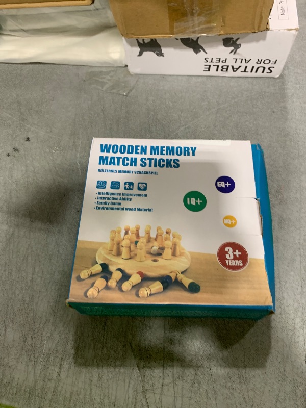 Photo 1 of Wooden Memory Chess Matching Game: Family Board Games for Kids and Adults, Montessori Preschool Learning Educational Toy, Birthday Gift for Age 3 4 5 6 7 8+ Boy Girl