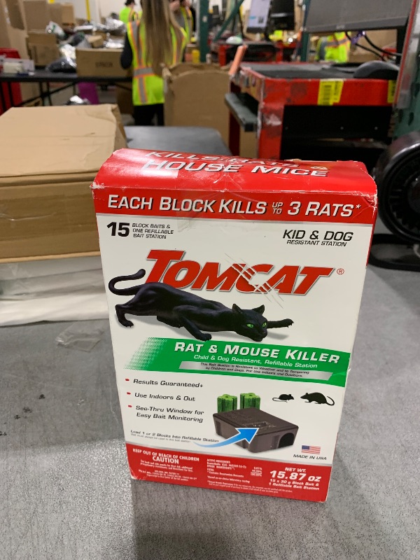 Photo 1 of Tomcat Rat & Mouse Killer Child & Dog Resistant, Refillable Station for Indoor and Outdoor, 1 Station and 15 Poison Refills