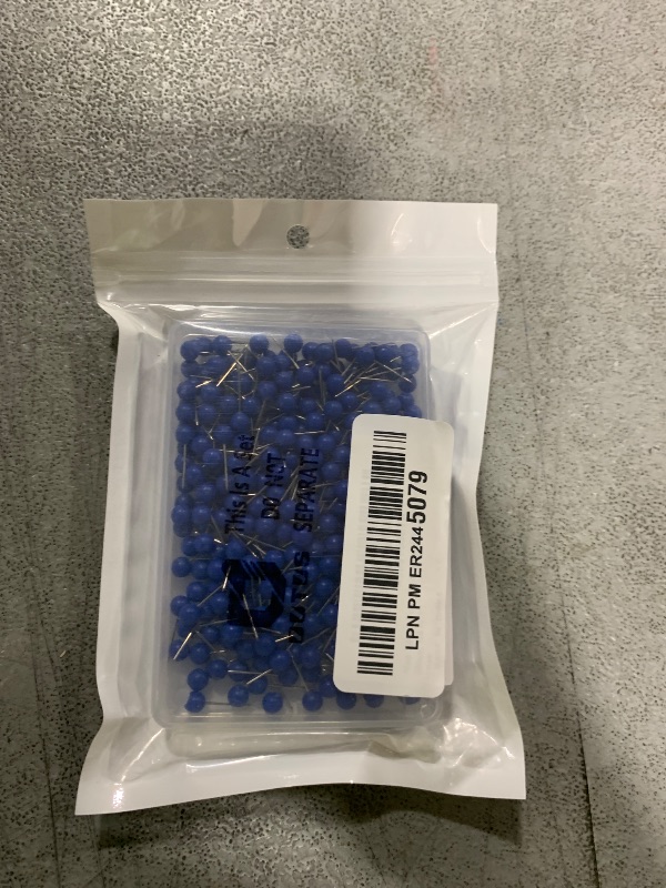 Photo 1 of Map Tacks Push Pins Small Size 300 Packs (Blue, 1/5 Inch)