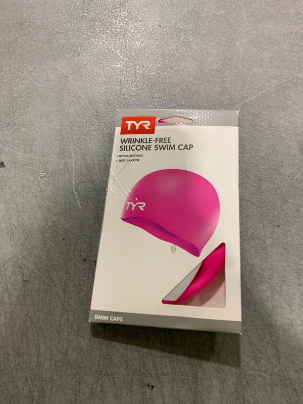 Photo 1 of TYR Adult Wrinkle Free Silicone Swim Cap for Drag Reduction and Hair Protection