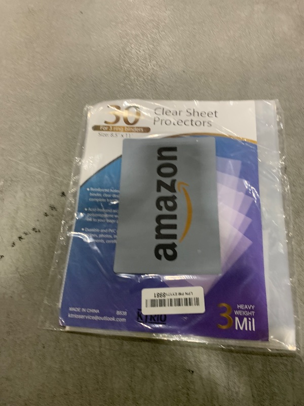 Photo 1 of KTRIO Heavy Duty Sheet Protectors 8.5 x 11 inch, 3 Mil Thick Clear Page Protector for 3 Ring Binder, Plastic Sleeves for Binders, Top Loading Paper Document Sleeve Letter Size, Office & Home, 30 Pack