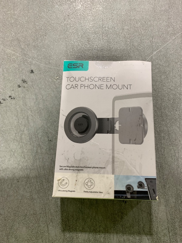 Photo 1 of ESR for MagSafe Car Mount, Car Phone Holder, Tesla Touchscreen Car Mount, Magnetic Phone Holder for Car, for iPhone 17/16/16e/15/14/13/12, S25, Pixel 10, Charging Not Supported(2 Metal Rings Included)