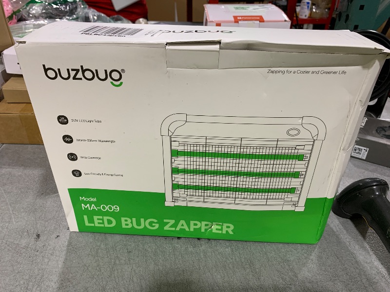 Photo 1 of Buzbug LED Bug Zapper Indoor, 10 Years Lifespan 3 Lamps Enhance Insect Attraction, 3800V High-Voltage, Electric Mosquito Zapper, Fruit Fly Mosquito Moth Gnat Trap, Killer, Zapper -MA009