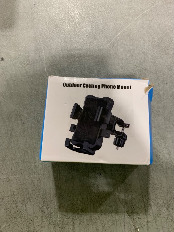 Photo 1 of amzluv Bike Phone Holder Mount, Secure Handlebar Phone Mount Holder for Bike and Motorcycle, Suitable for iPhone and 4.5-6.8" Smartphones, Black