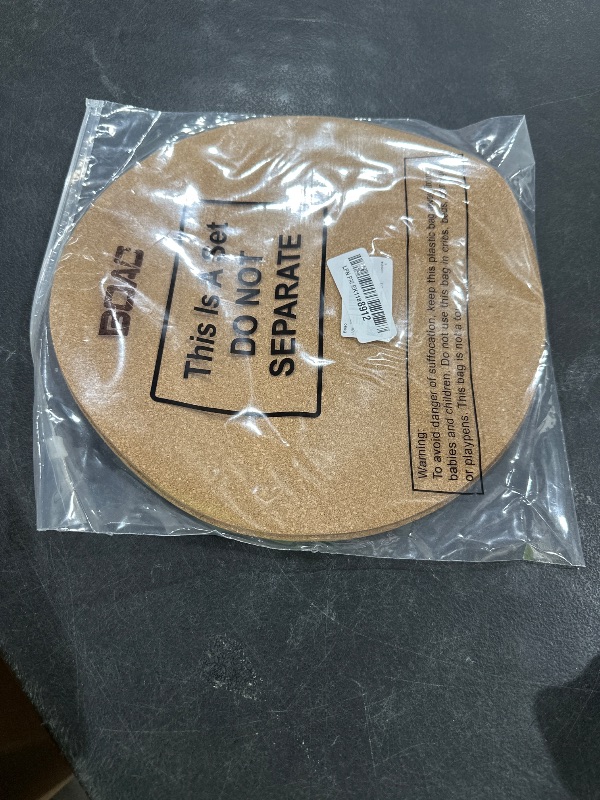 Photo 1 of Boao 2 Packs Cork Coaster Round Cork Mat Trivet for Plant 12 Inch Soft Corkboard Mat Absorbent Planter Saucers for Kitchen Hot Pads, Pots, Pans, and Kettles and DIY Crafts Supplies