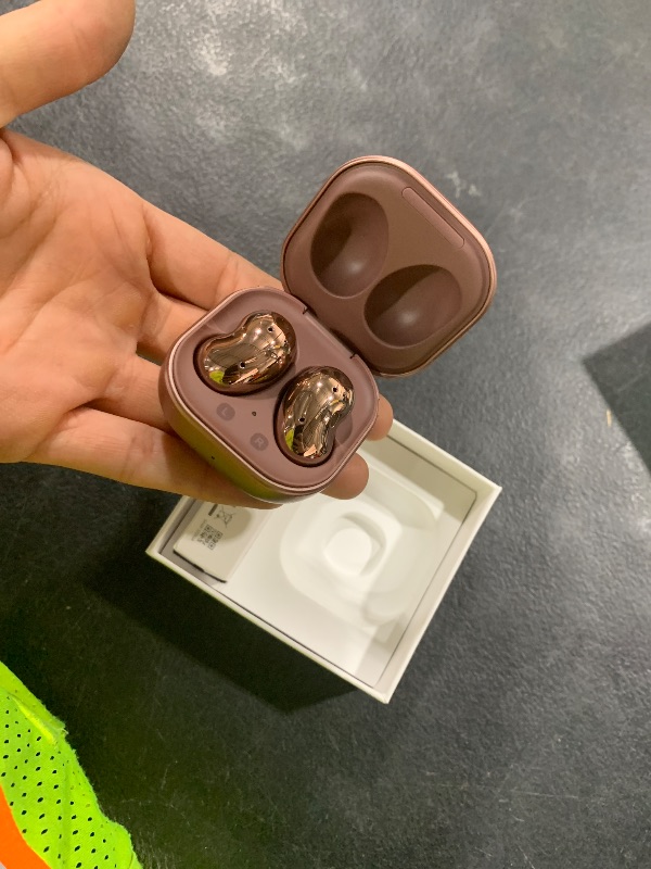 Photo 1 of SAMSUNG Galaxy Buds Live True Wireless Earbuds US Version Active Noise Cancelling Wireless Charging Case Included, Mystic Bronze