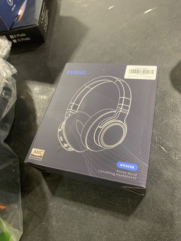 Photo 1 of KVIDIO Active Noise Cancelling Headphones, 70 Hours Playtime Bluetooth Headphones Wireless with Microphone, Transparency Mode, Deep Bass and Hi-Fi Stereo Sound Over Ear for Travel Office