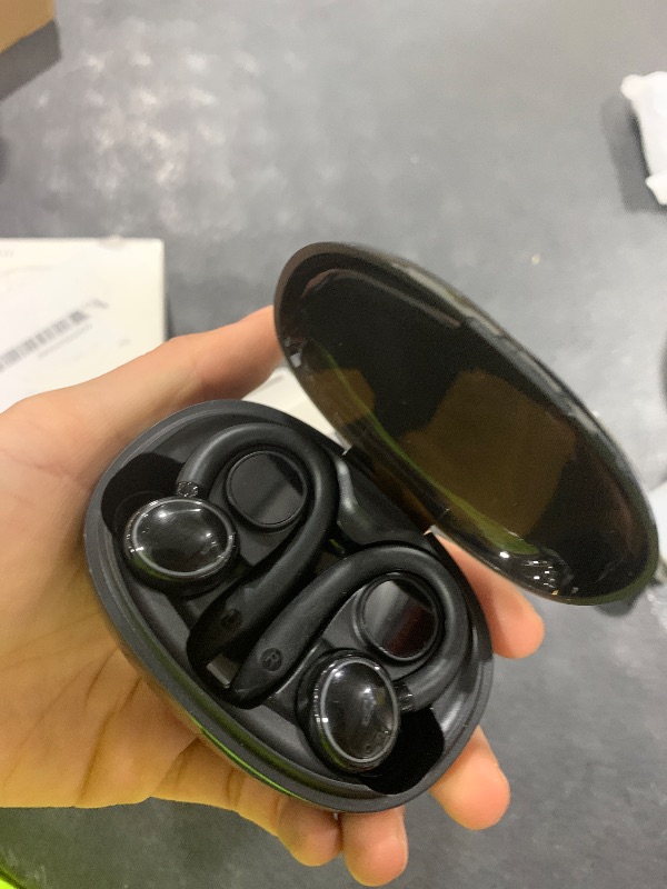 Photo 1 of Wireless Earbuds, Bluetooth 5.3 Headphones Sport, Over Ear Buds With ENC Noise Cancelling Mic, 48H, Wireless Earphone With Earhooks, Stereo Deep Bass, IP7 Waterproof Headset for Workout Running, Black