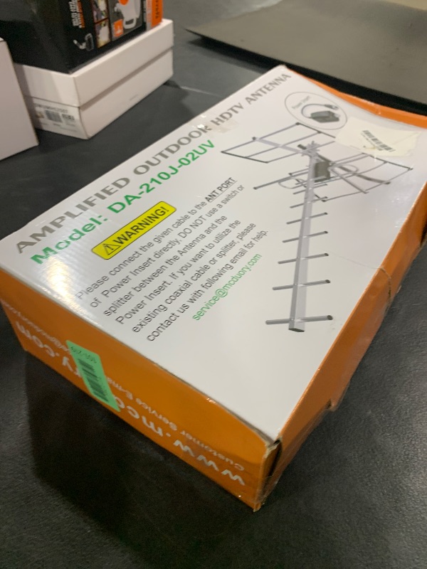 Photo 1 of McDuory Digital Amplified Outdoor HDTV Antenna - 120 Miles Range - Built-in Amplifier - Performance in UHF/VHF - 40 feet RG6 Coax Cable - Tools Free Installation