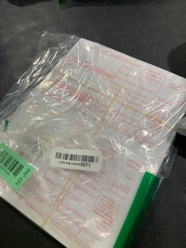 Photo 1 of 1099 INT Interest Tax Forms Set 4 Part 10 Pack for 2024 And Self-Seal envelopes. Kit For 10 Vendors, Laser Forms Designed for QuickBooks and Accounting Software