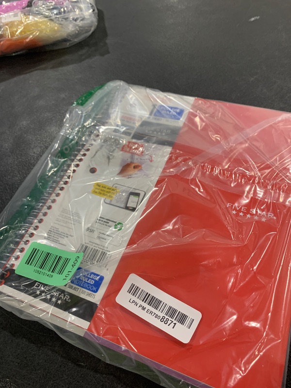 Photo 1 of Five Star Spiral Notebook + Study App, 6 Pack, 1 Subject, College Ruled Paper, 8-1/2" x 11", 100 Sheets, Fights Ink Bleed, Water Resistant Cover, Assorted Colors (38052)