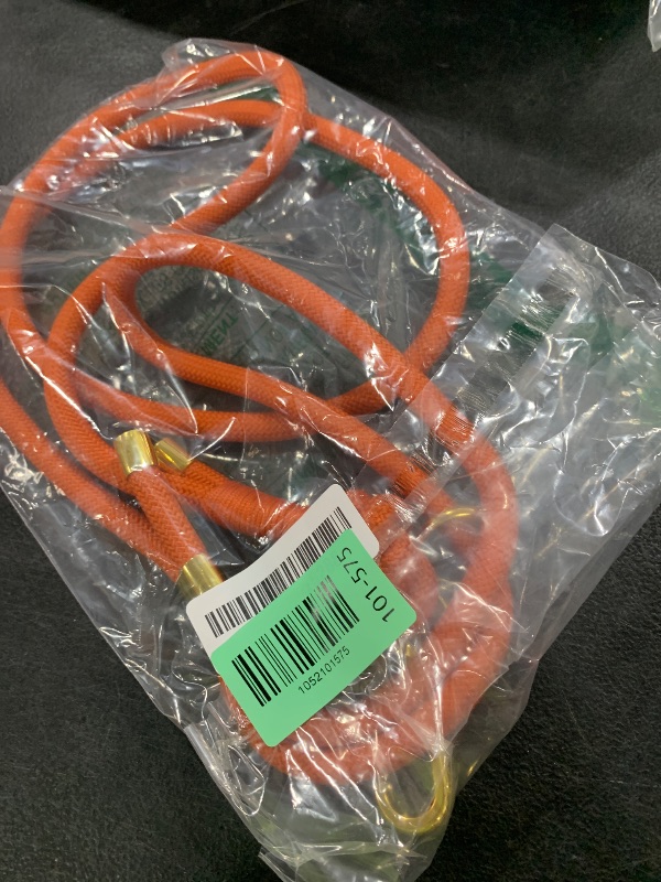 Photo 1 of Sunraymascota 5FT No Pull Dog Leash for Small Medium Large Dogs - Rope Leash with Non Slip Handle & Metallic Golden-Toned Carabiner Clip (Orange)