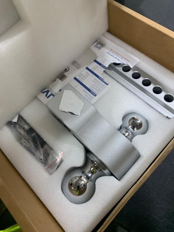Photo 1 of Tlvuvmo Adjustable Trailer Hitch, 8 Inch Drop Hitch Ball Mount (Fits 2-Inch Receiver), 12,500 LBS GTW, (2" & 2-5/16") Chrome Plated Steels Balls, Aluminum Tow Hitches with Two Anti-Theft Pins Locks