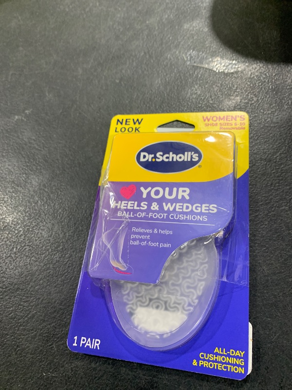 Photo 1 of Dr. Scholl's Love Your Heels & Wedges Ball of Foot Cushions for Women, 1 Pair, Metatarsal Pads Women - All-Day Comfort for High Heels - Relieve & Prevent Shoe Discomfort, No Sliding Stopper Pads