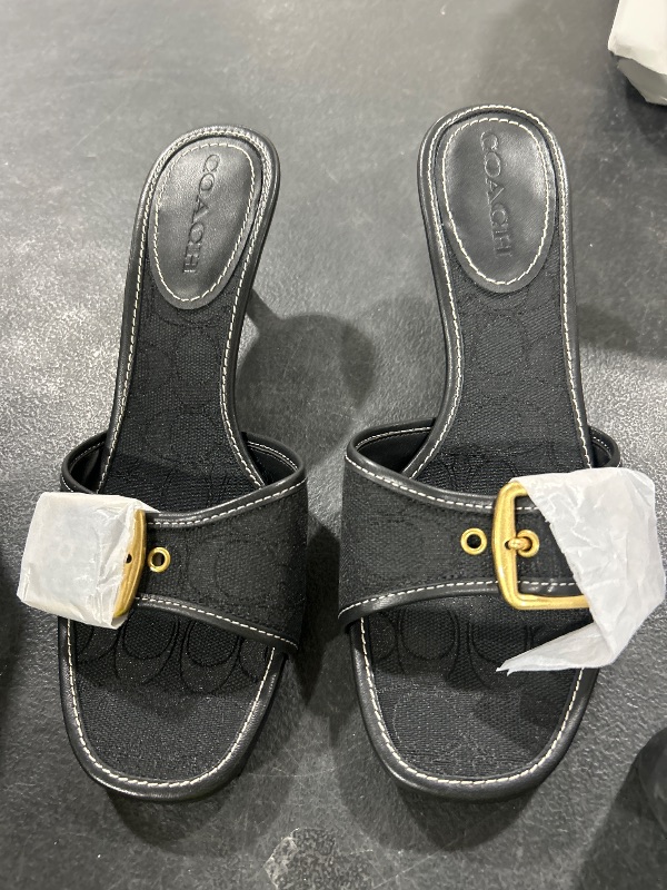 Photo 1 of Coach Women's Margot Sandal Platform, Black 1, 9