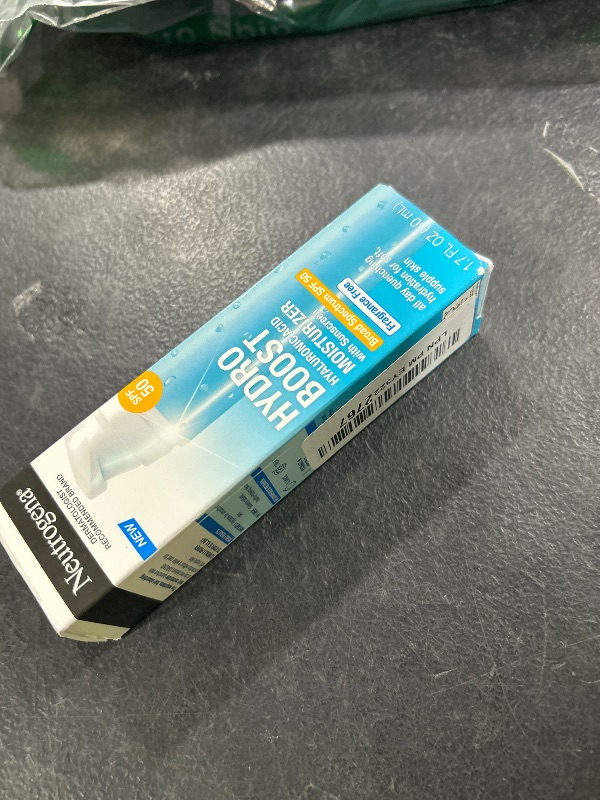 Photo 1 of Neutrogena Hydro Boost Hyaluronic Acid Face Moisturizer with Sunscreen, Broad Spectrum SPF 50, Fragrance Free Facial Moisturizer to Hydrate & Soothe Dry Skin, 1.7 fl. oz