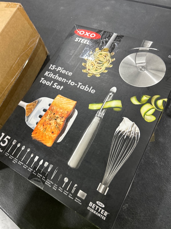 Photo 1 of OXO Steel Piece Utensil Set, 15 PC, Stainless SteelYT