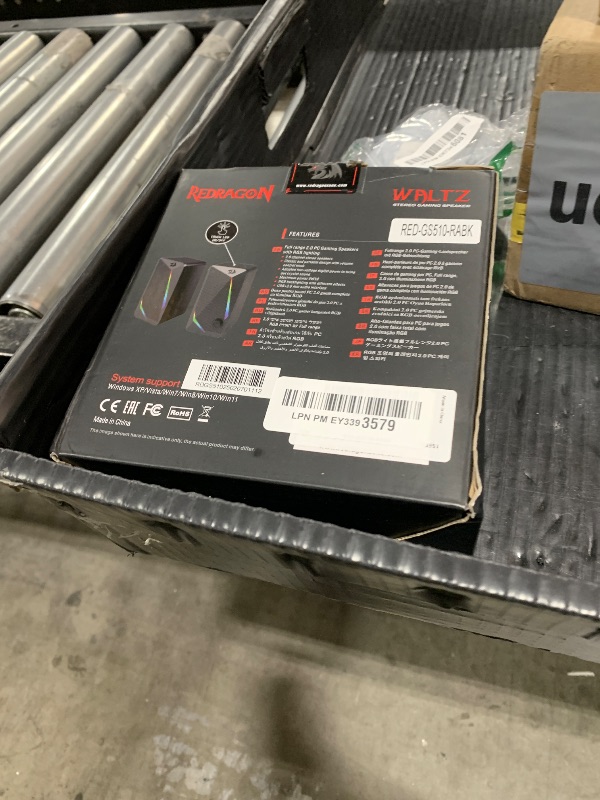 Photo 1 of Redragon GS510 RGB Desktop Speakers, 2.0 Channel PC Computer Speaker with 4 Colorful LED Backlight Modes, Enhanced Bass and Easy-Access Volume Control, USB Powered w/ 3.5mm Cable