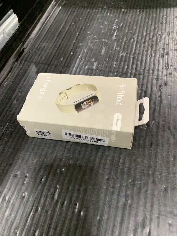 Photo 1 of Fitbit Charge 6 Fitness Tracker with Google apps, Heart Rate on Exercise Equipment, 6-Months Premium Membership Included, GPS, Health Tools and More, Porcelain/Silver, One Size (S & L Bands Included)