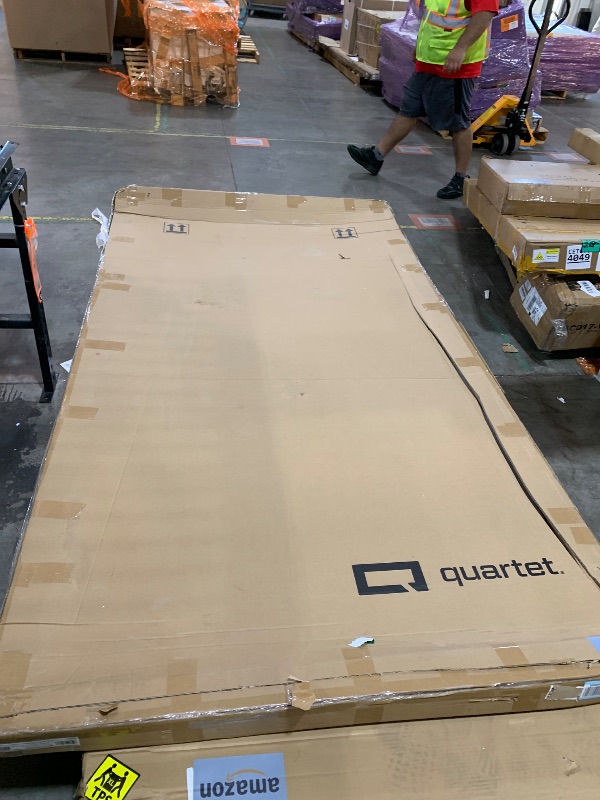 Photo 1 of Quartet Magnetic Dry Erase White Board, 8' x 4' Whiteboard, Porcelain Surface Will Not Stain or Ghost, Silver Aluminum Frame (PPA408)