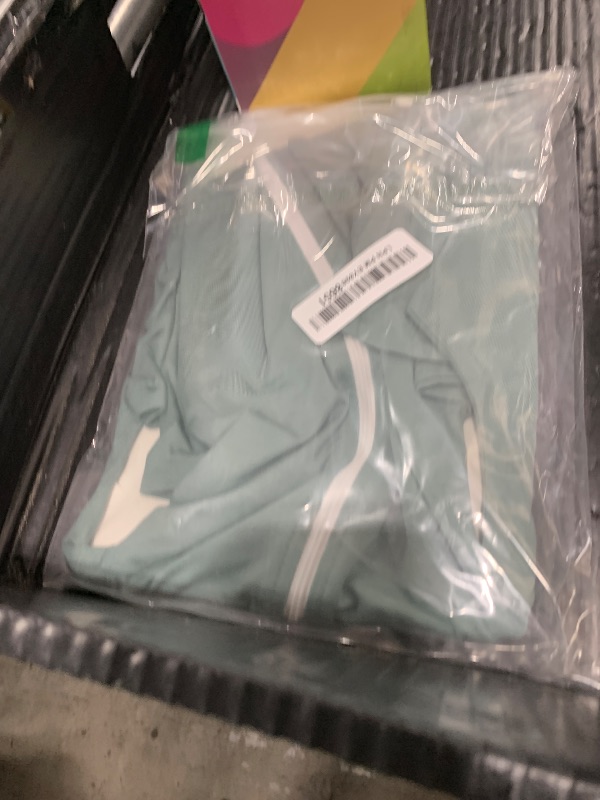 Photo 1 of ZIGJOY Shark-Fin Transition Swaddle - 1.0 Tog Rayon Made from Bamboo Sleep Sack Transitional Swaddle Sack Baby Wearable Blanket with Zipper for All Seasons, Mint Green, 6-12 Months
