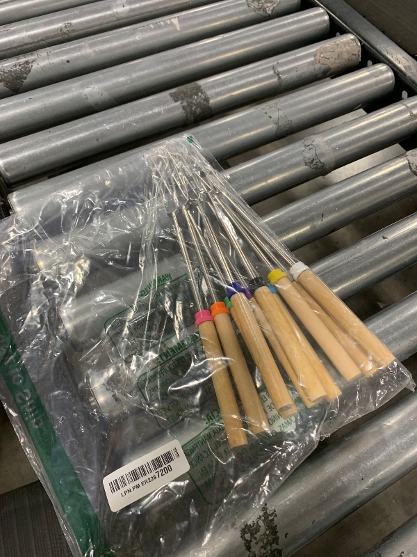 Photo 1 of MalloMe Smores Sticks for Fire Pit - Accessories for Campfire Marshmallow Roasting Sticks Smores Kit Outdoor - Smore Skewers Hot Dog Fork For Outside, Camping Essentials Bonfire Gear Long 32" 10 Pack