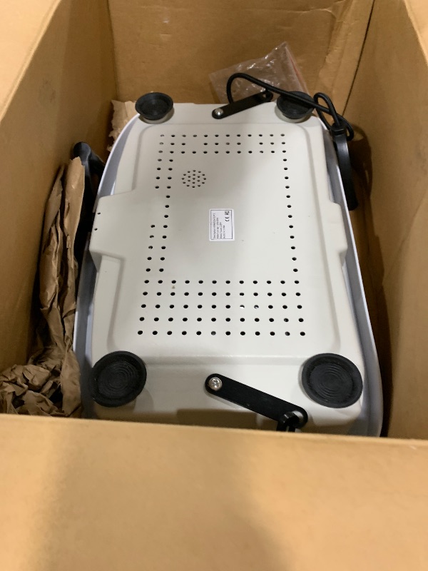 Photo 1 of Vibration Plate Exercise Machine Weight Loss, Full Body Workout Vibration Plate Lymphatic Drainage, 199 Adjustable Speeds Power Shaping Vibrating Plate 450 Lbs Capacity Fitness Platform White