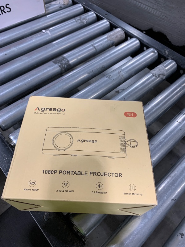 Photo 1 of 15000 Lumens Outdoor Movie Projector - Native 1080P HD Portable Projector with WiFi 6/Bluetooth 5.2, Compatible with iPhone, Android, Fire Stick, PS5, Xbox(USB-C Cable) ±15° Keystone