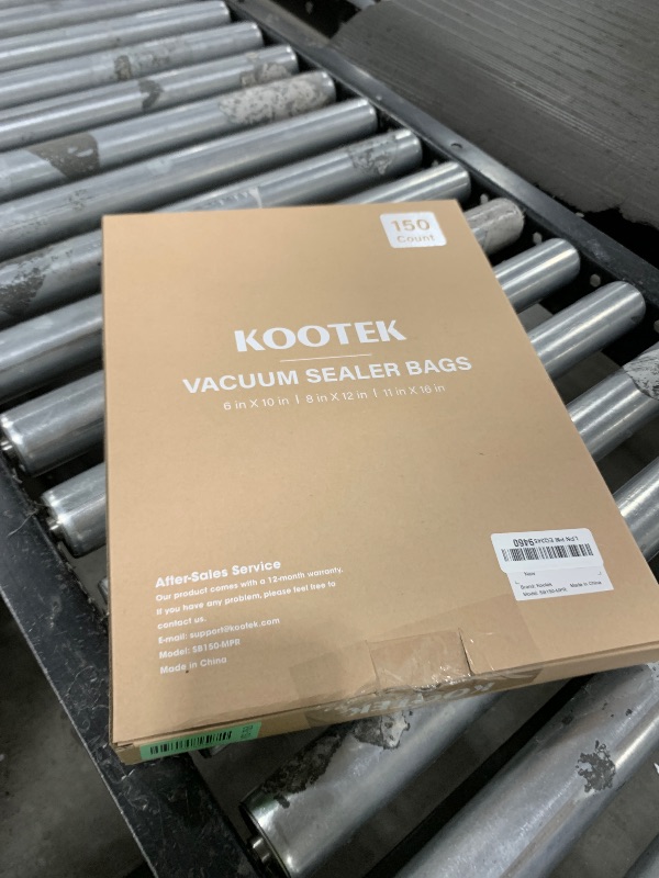 Photo 1 of Kootek Vacuum Sealer Bags, 150 Gallon 11" x 16", Quart 8" x 12" and Pint 6" x 10" Vacuum Seal Bags for Food, Commercial Heavy Duty, BPA Free, Precut Food Vac Bag for Storage, Meal Prep or Sous Vide