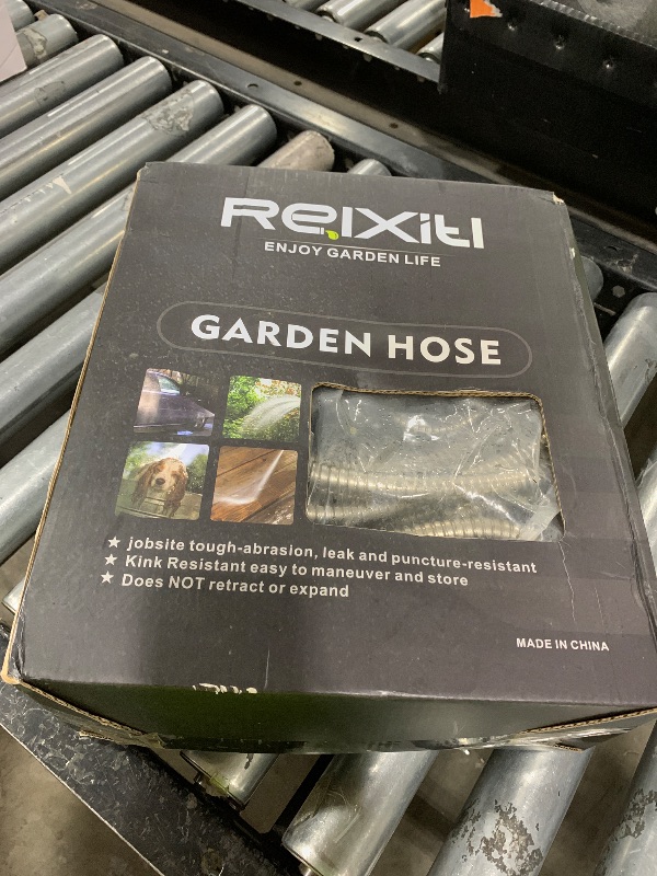 Photo 1 of  Garden Hose, Flexible Water Hose, Ultra Lightweight Non-Expanding hose with 10 Function Sprayer, Leak proof, Pressure Resistant for Yard, Outdoor (Black, 50FT)
