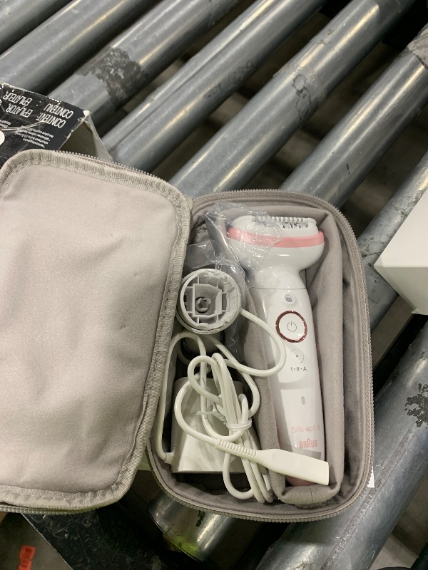 Photo 1 of Braun Epilator Silk-épil 9, Hair Removal Device, Women Shaver & Trimmer, Pivoting Head, Wet and Dry Epilator, Includes Shaver Head and Trimmer Comb, SES9-030