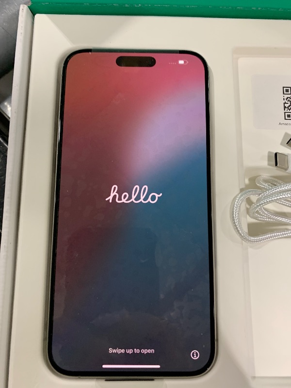 Photo 1 of Apple iPhone 15 Pro Max, 256GB, Natural Titanium - Unlocked (Renewed Premium)