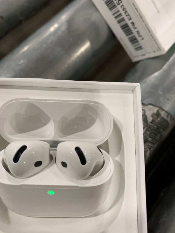 Photo 1 of Apple AirPods 4 Wireless Earbuds, Bluetooth Headphones, with Active Noise Cancellation, Adaptive Audio, Transparency Mode, Personalized Spatial Audio, USB-C Charging Case, Wireless Charging, H2 Chip
