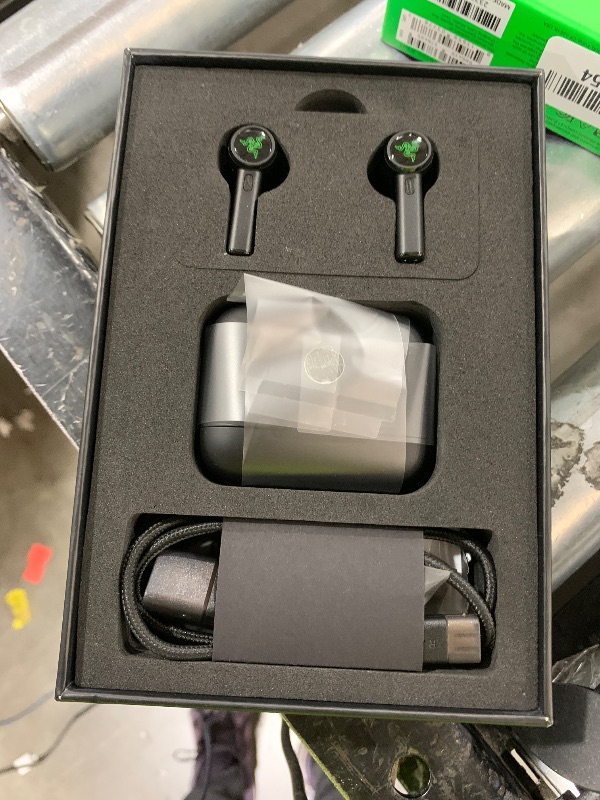 Photo 1 of Razer Hammerhead True Wireless Pro Bluetooth Gaming Earbuds: THX Certified - Advanced Hybrid Active Noise Cancellation - 60ms Low-Latency - Touch Enabled - <20 Hr Battery Life - Classic Black