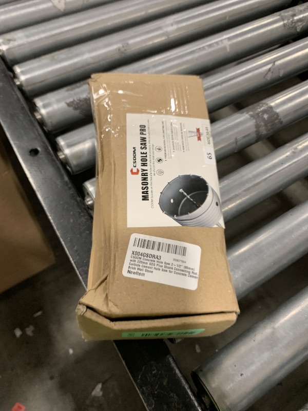 Photo 1 of CSOOM Concrete Hole Saw 2-1/2" (65mm) with 220mm SDS Plus Shank Connecting Rod, Carbide Cement Hole Saw for Concrete Cement, Brick Wall Stone
