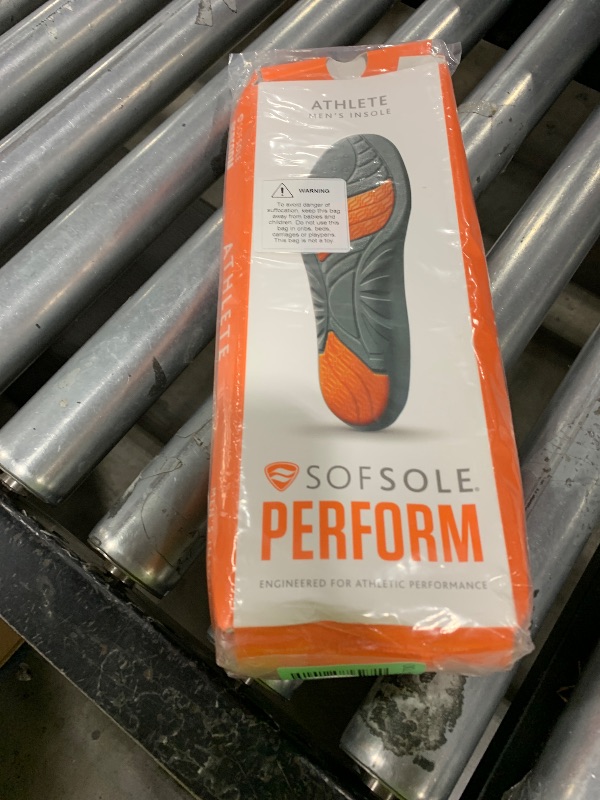 Photo 1 of Sof Sole mens Athlete Performance Full-length Insole, Orange, 7-8.5 US